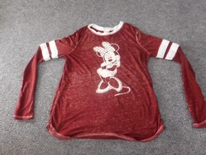 Minnie Mouse Womens shirt Small Red Disney stretch graphic classic - Picture 1 of 12