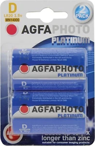 AGFA Photo Alkaline Batteries Platinum Type D Pack of 2 LR20 1.5v MN14000 - Picture 1 of 1