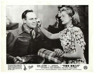 The Brat Original Lobby Card Gene Autry Gail Davis dabs blackened eye 1949