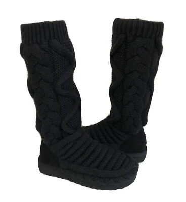 BOTA CARDY UGG CLÁSICA ALTA GRUESA DE PUNTO NEGRA talla US 9 / EU 40 / UK 7 Foto 1 de 4
