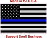 Police Thin Blue Line American Flag Blue Lives Matter Decal Sticker  3" x 5"