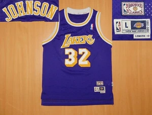 Lakers Los Angeles NBA #32 Johnson shirt L camiseta jersey Magic Johnson 1984 - Picture 1 of 12