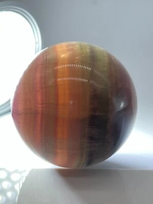 Regenbogen Fluorit  Kugel Ø 66mm 473gr. Naturstein Heilstein Geschenkidee  - Bild 1 von 4