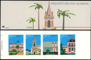 Azores 1995 Architecture, Hospital, Church, etc. Complete Booklet UNM / MNH - Picture 1 of 1
