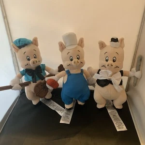 2023 Disney 100 Decades Collection The Three Little Pigs Plush Stuffed Animals - Picture 1 of 13