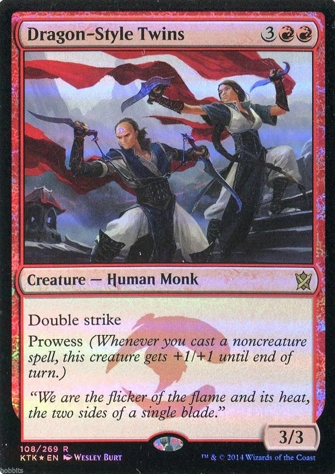 MTG - Khans of Tarkir - Dragon-Style Twins - Foil - NM - Image 1 of 1