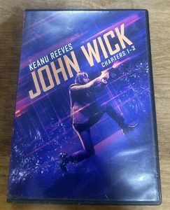 John Wick 1-3 Film Collection DVD Keanu Reeves Tested Works - Foto 1 di 2
