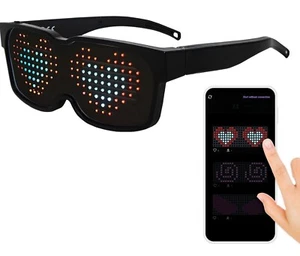 LED Magic Glasses Party Glasses APP Control Bluetooth Eye Glasses Like Chamion - Picture 1 of 7