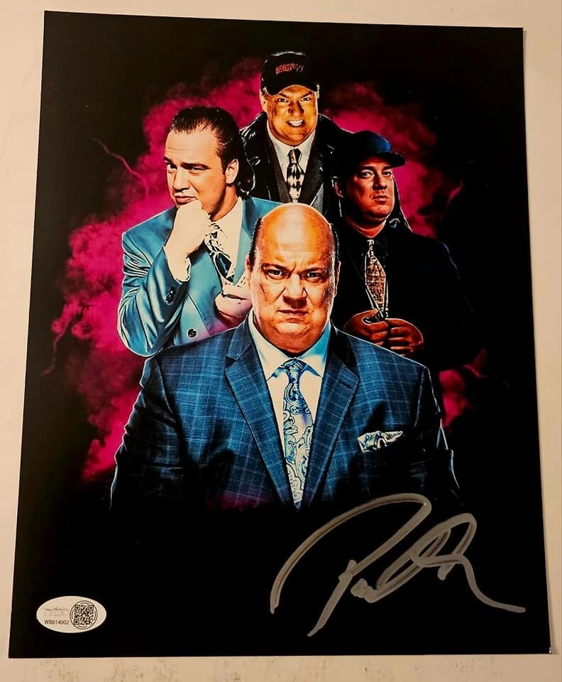 Foto firmada por Paul Heyman de lucha libre de la WWE 8x10 leyenda ECW CERTIFICADO DE AUTENTICIDAD JSA Brock Lesnar Foto 1 de 3