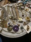 Bulk Lot 35+ Vintage Jewellery Inc. Brooches, Chains, Bracelets, Pendants  &More