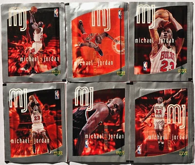 6 Pack Lot of Michael Jordan Sticker Packs Upper Deck 1998-99 MJ Collection - Image 1 of 2
