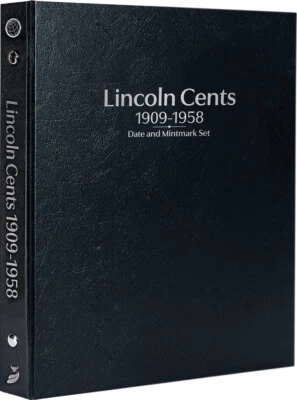 Centavos Lincoln: conjunto de fecha y marca de ceca de 1909-1958 - álbum de monedas Whitman Prestige™ Foto 1 de 4