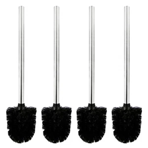 4 x WC Bürste Edelstahl Klobürste Bürstenkopf schwarz Ersatz Toilettenbürste - Bild 1 von 12
