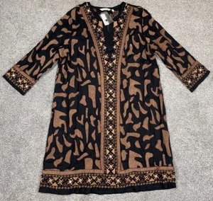 Soft Surroundings Dress Womens XL Geometric Beaded Studded Embroidered Boho NEW - Picture 1 of 10