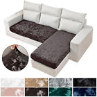 1/2/3/4Seater Crushed Velvet Couch Cushion Cover Elastic Sofa Cushion Slipcover