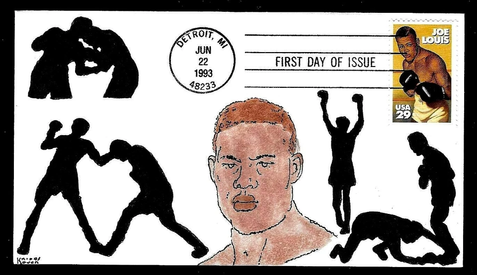 2766 29c Stamp (1993) 'CHAMP' JOE LOUIS FDC FROM KRIBBS KOVER CACHETS ! - Image 1 of 1