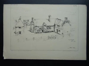 c1899 Kent CROCKHAM FARM Originaldruck aus dem Building News Journal - Bild 1 von 2