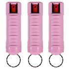 3 PACK Police Magnum pepper spray 1/2oz Pink Molded Keychain Defense Security