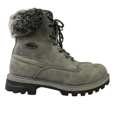 Bota con cordones Lugz Empire Hi de piel negra carbón para mujer talla 7 Foto 1 de 4