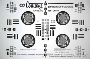 New Century Precision Optics Lens Test Wall Chart 25x38" with Instructions - Picture 1 of 6
