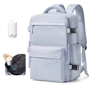 Vacuum Compression Cabin Purple Backpack 15.6” Laptop Bag Ryanair 40x20x25 - Picture 1 of 7