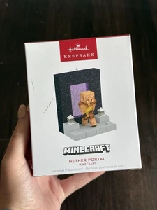 Hallmark Keepsake "Minecraft - Nether Portal" 2024 Light Ornament NEW - Picture 1 of 2