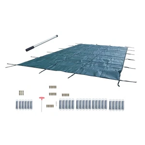 For 18x36 ft Rectangle Inground Green Mesh Winter Safety Cover Pool Safety Cover - Picture 1 of 22