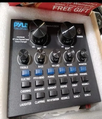 Pyle PKSCRD208 Bluetooth Mini Audio Interface Podcast Mixer Sound Card - Image 1 of 2