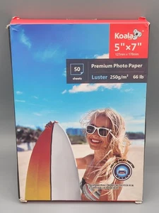 Koala Premium Photo Paper 5x7 Luster 66lb Heavy Weight Inkjet 50 Sheets - Picture 1 of 1