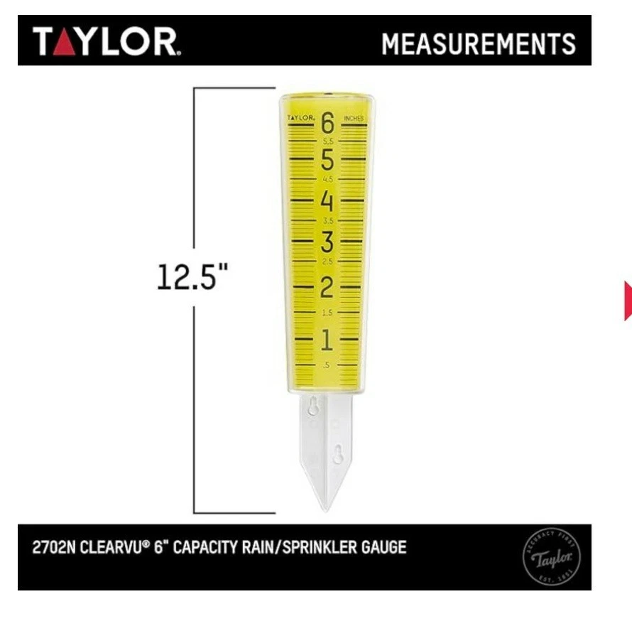 TAYLOR Exterior RAIN ROCIADOR CALIBRE Transparente VU Montaje Tierra/Poste Tapa 5" 2702N  Foto 1 de 1