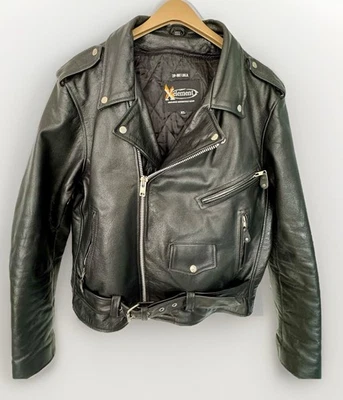 Genuine X Element Leather Jacket XL~Zip-Out Lining~Harley Davidson Patch On Back - Image 1 of 4