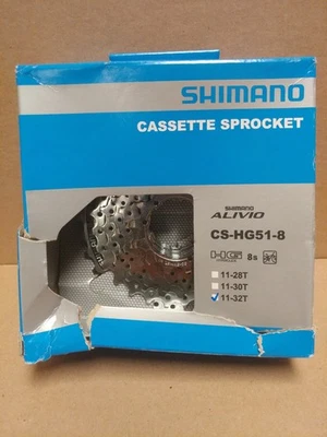 Shimano Alivio CS-HG51 Cassette - 8 Speed, 11-32t, Silver - Image 1 of 4