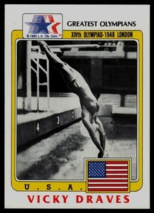 1983 Topps Greatest Olympians #79 Vicky Draves USA - Picture 1 of 2