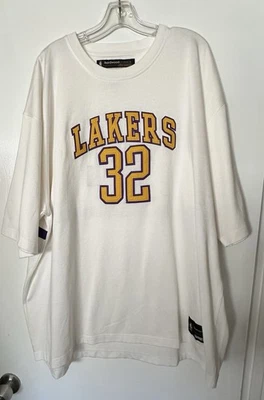CAMISETA GRÁFICA MAGIC JOHNSON VINTAGE PARA HOMBRE 3XL BORDADA REEBOK DE LOS ANGELES LAKERS Foto 1 de 4