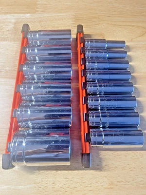 GEARWRENCH 80732 14 Pc. 1/2" Dr 12 Pt. SAE Deep Socket Set Brand New - Image 1 of 4