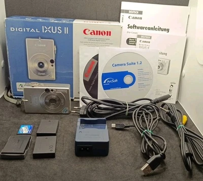Canon Digitalkamera IXUS II Zoom Kompakt 3,2MP In OVP  *Funktioniert* - Bild 1 von 4