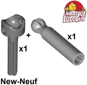 Lego technic steering CV Joint large ball cardan rotule 77590 + 52730 gris NEUF - Picture 1 of 1