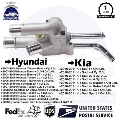 Termostato para Kia Soul Sportage 2010-2011 2003-2005 Hyundai Elantra Tucson DOHC Foto 1 de 4