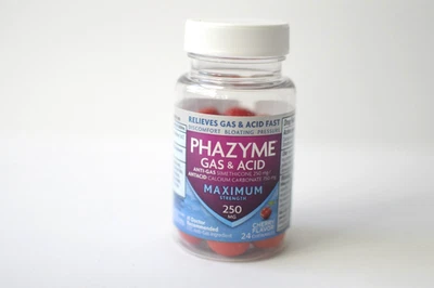 Phazyme Gas and Acid 250mg Cherry Flavor 24 Chewables EXP 12/2025 - Image 1 of 4