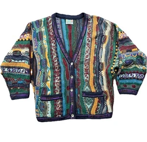 COOGI Australia cardigan Size L Multicoloured 80’s Vintage 3D Knit - Picture 1 of 3