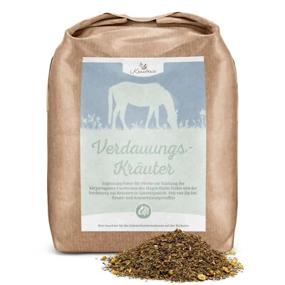 KRAUTERIE 1 kg Erbe Digestive per Cavalli, Rafforza la Funzione Naturale dello Gastro Intestino