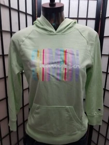 Champion Athletic Wear Youth Size X Large Mint Green Long Sleeve Hoodie Logo - Picture 1 of 7