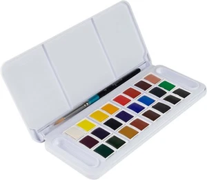 Daler Rowney Aquafine 24-pc Watercolor Travel Set Watercolor Set for Artists - Picture 1 of 7