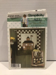 Simplicity Pattern 4932 Quilt in a Day Wallhanging Book Bag School House Uncut - Picture 1 of 3
