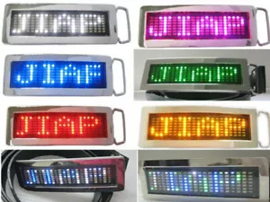 Unisex Gürtelschnalle Programmierbar Selbermachen Leuchtreklame Belt Buckle - Bild 1 von 26
