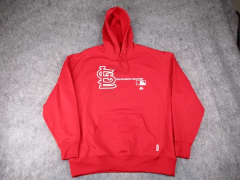 St Louis Cardinals Sweatshirt Mens XXL Majestic Hoodie Sweater Therma Base MLB Cover