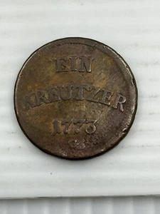 1773 Estados alemanes Ciudad de Ulm Ein Kreutzer 1 Kreuzer RARO - Imagen 1 de 2