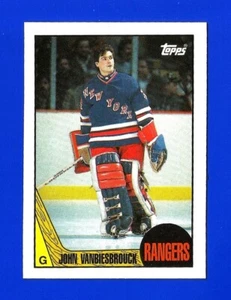 1987-88 Topps HOCKEY #36 JOHN VANBIESBROUCK NRMINT+ HOF NEW YORK RANGERS (TM1) - Picture 1 of 2