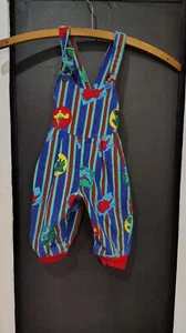Boys vintage Dinosaur corduroy overalls size 3/6 months made in Philippines - Picture 1 of 5