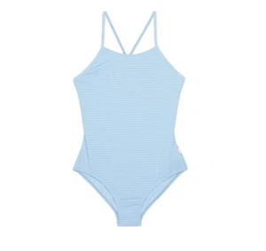NWT Seafolly Girl's Summer Vacay One-Piece Swimsuit Powder Blue Size 12 - Picture 1 of 2